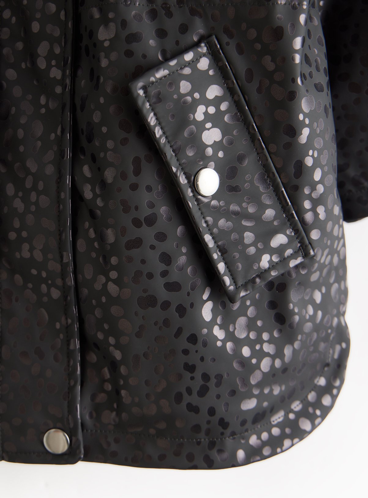 Black Printed Fleece Mac 3-4 years - Image 3 thumbnail